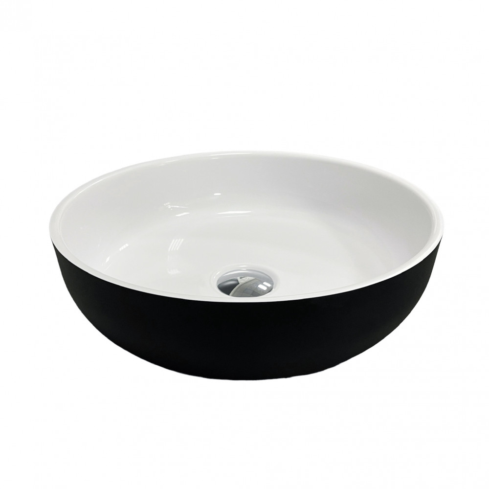 Умивальник Adamant Sunline New Black\White glossy